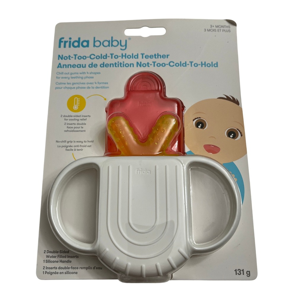 NEW Frida Baby Not-Too-Cold-To-Hold Teether Kids, 4 Way, 3M+, BPA Free, Silicone